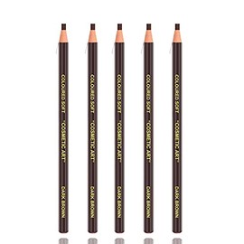 Waterproof Eyebrows Pencil Microblading Eyebrow Pen Supplies Pull Cord Peel-off Brow Pencil Create Long-Lasting Clear Wild Eyebrows (5 Dark Brown)
