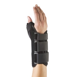 United Ortho 70325 PatientFORM 8" Left Thumb Spica Splint, Medium, Black