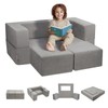 VEVOR Kids Couch, 4Pcs Modular Kids Play Couch, Toddler Couch
