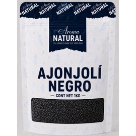 Aroma Natural | Ajonjolí Negro 1 kg – Bolsa Resellable | Sin Sal · Sin Gluten · Sin Conservadores | Para Sushi, Panadería, Repostería y Cocina Asiática