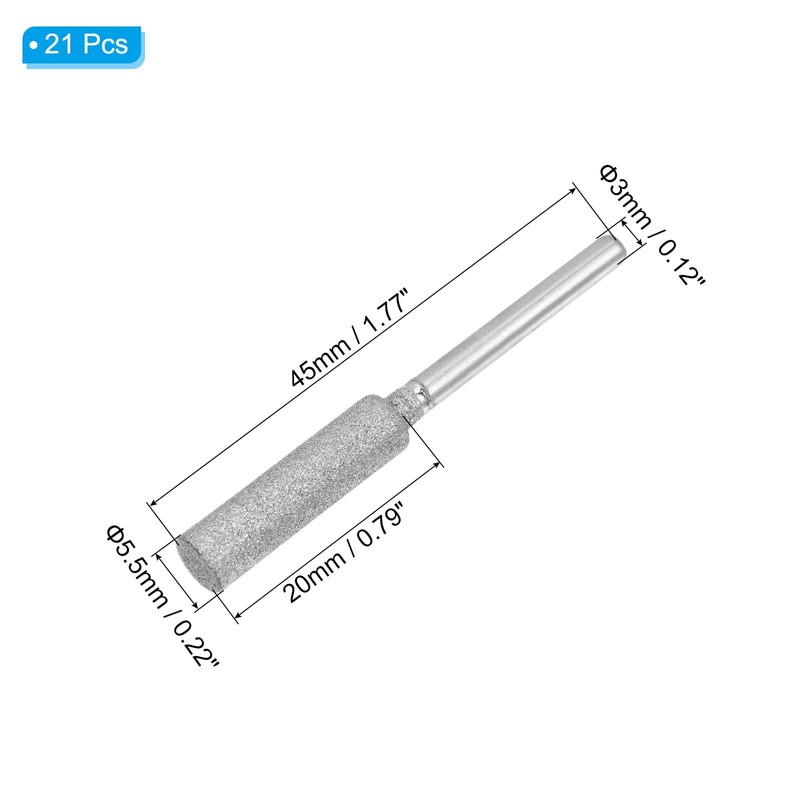 PATIKIL 21 Pcs Diamond Chainsaw Sharpener 7/32 Inch High Hardness