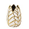 Sagebrook Home Glam Decorative Ceramic Leaf Bud Vase for Room
