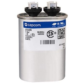 GE Genteq 7.5 uf MFD 440 VAC Replacement Oval Run Capacitor # 27L695 97F9036 by CAPCOM