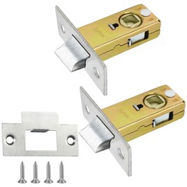 LEPEVNEY Flat Tubular Mortice Letch 35mm Stainless Steel Internal Door Latch Sprung Lever Door Handles 2PCS
