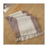 Daesar Beige Cotton Linen Table Runner with Tassel Table Runner