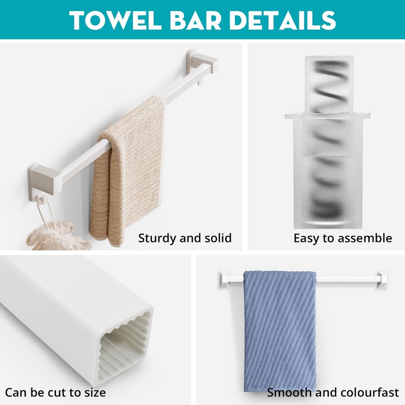IWIWE 24 Inch Towel Bar Replacement Rod for Ceramic Holder