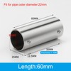 22mm Stainless Steel Straight Pipe Fitting Tube Rod Connector For