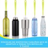 Juego de 8 Cepillos para Limpiar Botellas, Cepillo para Lavar