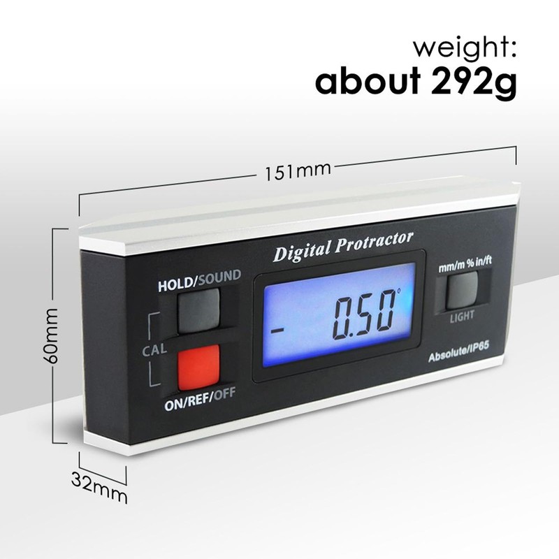 Digital Angle Finder Magnetic Protractor Inclinometer Angle Level Meter Tool