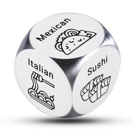 Santa Swap Gift Exchange Dice Christmas Games Dice for Families 11 Year Steel Anniversary Wedding Gifts for Husband Wife Valentines Day Gifts for Boyfriend Girlfriend Stocking Stuffers for Women