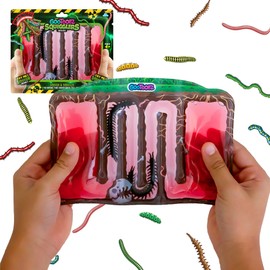 GooToobz Squigglers - Tubos sensoriales esponjosos llenos de agua colorida, purpurina y abalorio, no tóxicos, sin ensuciar, inquietud apretable, alivio del estrés y la ansiedad, triple experiencia