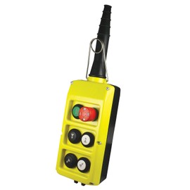 ASI PLB06D4-E 6 Button Crane Pendant Station, Double Row, 4 Two Speed Bidirectional Push Buttons, 1 Start Button, 1 Emergency Stop, 1NC/9No Contacts