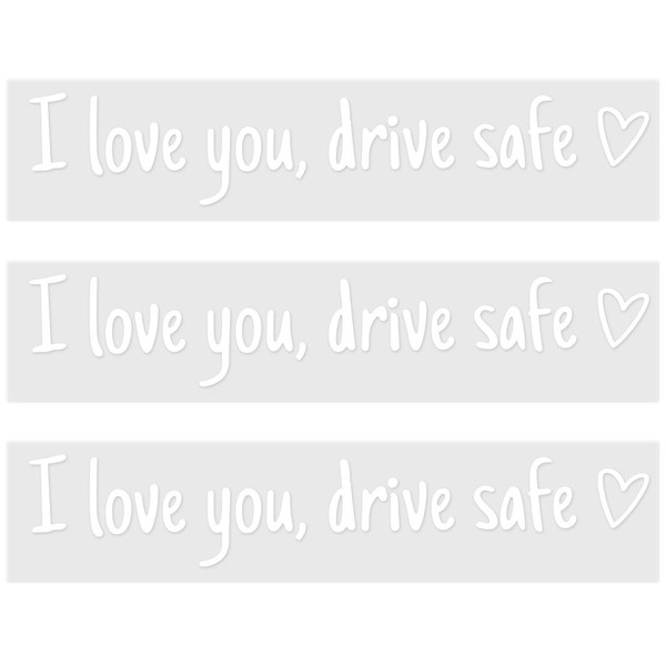 3pcs I Love You Drive Safe Decal, Car Rearview Mirror