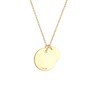 Elli Women's Pea Chain Necklace Plate Circle Duo Brushed in