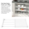 Tension Shelf Adjustable Closet Divider 24cm Width Storage Rack for