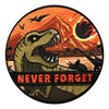 Dinosaur Never Forget Asteroid Humor Patch [Iron on Sew on-3.0