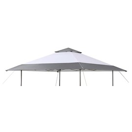 Canopy Replacement Top Compatible with Ozark Trail 13' x 13' Instant Outdoor Canopy Frame, Canopy Cover ONLY, (White/Darkgrey)
