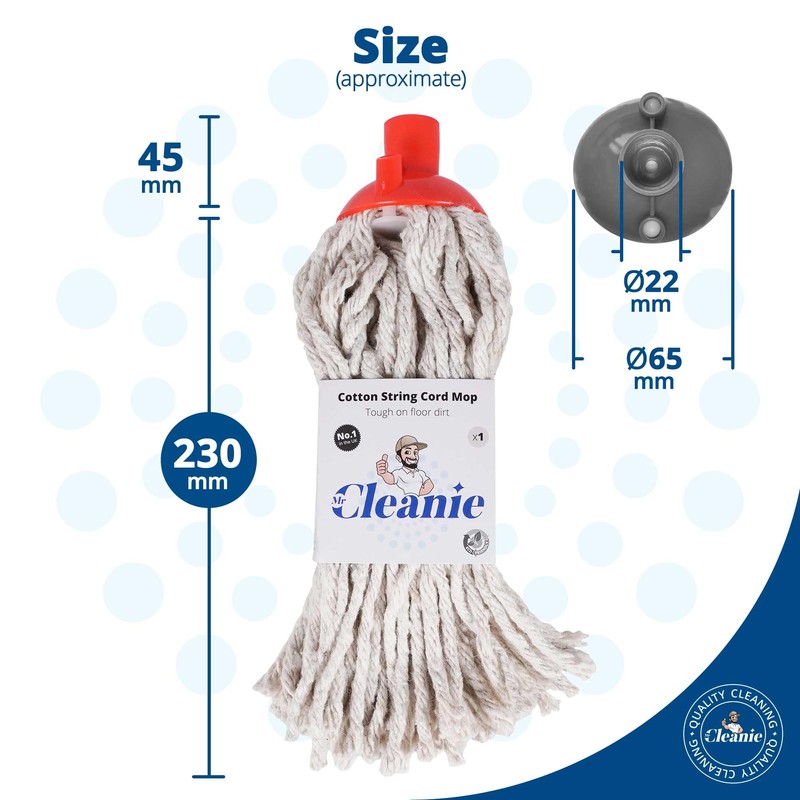 Mr Cleanie Cotton String Cord Floor Mop Replacement Head Refill