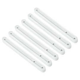 QUARKZMAN Drawer Runners, 6 Pieces 180 mm - Plastic Drawer Runners, Side Mounted Grooved Guide Rails for Drawers of Cupboards, Bedside Tables (White)