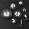 BUCOMTU Pack of 12 Wire Brushes Drill, 6 mm Wire