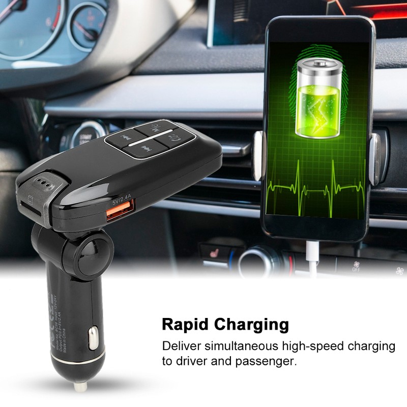 Auto Car FM Transmitter MP3 Player Bluetooth Handsfree Dual USB