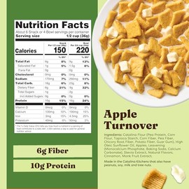 Catalina Crunch Protein Cereal - Breakfast Cereal with 10g of Protein, No Added Sugar - Gluten Free - Apple Turnover - 8 oz Bag (Pack of 1)
