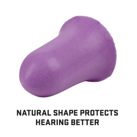ULTRX Tapered EPE Foam Earplugs - Durable Ear Protection - Complies with ANSI S3.19 and CE/EN 352-2 Ratings - Perfect for Work, Sleeping, and Travel - Fits Kids and Adults - 15-Pairs - Purple
