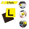 Magnetic Learner Driver Plates, 2 Pack Fully Magnetic Car Yellow