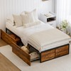 GAZHOME Twin Bed Frame with 2 XL Storage Drawers, Metal