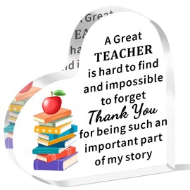 AMZQ Teacher Appreciation Gifts for Women Teacher Thank You Acrylic Keepsake Gifts Graduation Retirement First Last Day
