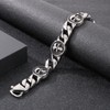 Klapgo Stainless Steel Gothic Skull Bracelet for Men and Women