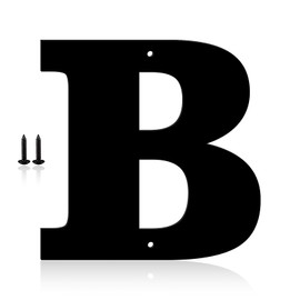 5 Inch Metal Modern House Numbers, House Address Letters and Numbers for Outside Signs - Metal Letters Door Numbers Signage Street Address Plaque for Garden Door Mailbox Decor (Letter B)