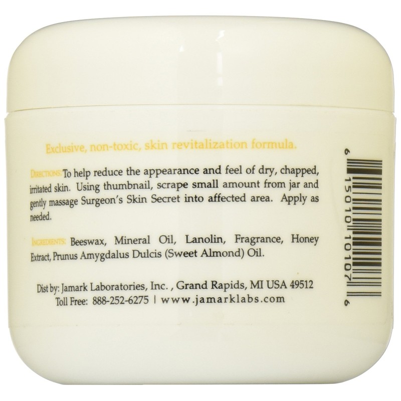 Surgeon's Skin Secret Beeswax Moisturizer 4oz. Jar - Honey Almond