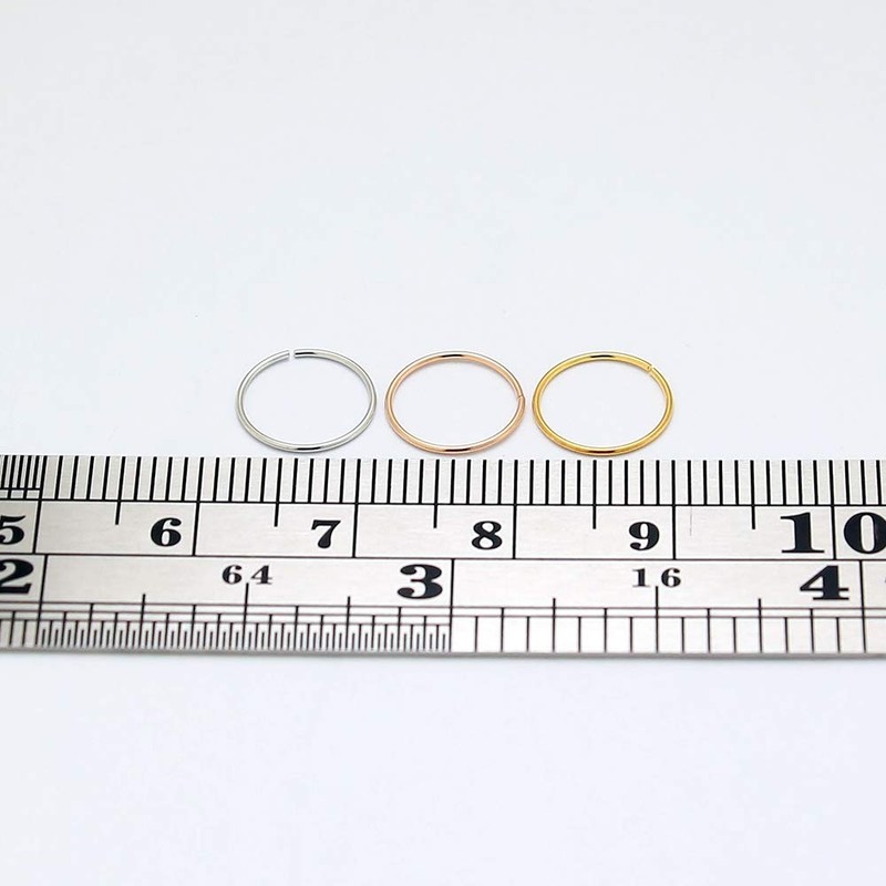 Monster Piercing 9K Gold Nose Ring Nose Piercing 22 Gauge