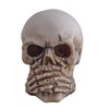 Set of 3 White Skulls - Hear Nothing, See, Say