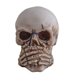 Set of 3 White Skulls - Hear Nothing, See, Say Nothing