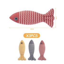 3 Stück Haustierspielzeug Fische, Spielzeug in Fischform,, Heimtierbedarf, Katzenminze-Spielzeug, Katzenspielzeug für den Innenbereich, Kauspielzeug für Katzen, Plüschtiere für Haustiere, Haustierzub