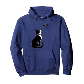 Tuxedo Cat UFO T-Shirt Funny Alien Cat Lover Gift Whimsical Pullover Hoodie