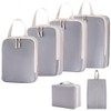 Stylish and Cool Travel Compression Bags, Set of 6 (Grey),
