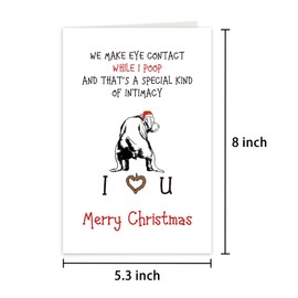 Ulbeelol Funny Dog Christmas Card, Hilarious Christmas Card from Dog, Rude Dog Dad Card, Funny Christmas Card for Husband Him...