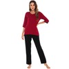 WiWi Womens 3/4 Sleeve Pajamas Set Soft Viscose from Bamboo
