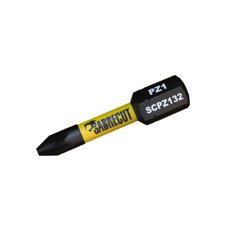 10 x SabreCut SCPZ132_10 32mm PZ1 Magnetic Impact Screwdriver Driver
