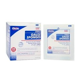 6208 Sterile Gauze Pads, 2" x 2", 8 Ply, 100 per Box White