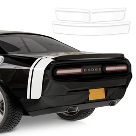 Rear Belt Racing Vinyl Decal Kit – Compatible with 2009–2025 Dodge Challenger – Black Ghost Scat Pack Swinger – Made in USA (White)