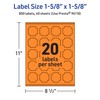 Avery Printable Square Scalloped Labels with Sure Feed Technology, 1-5/8"