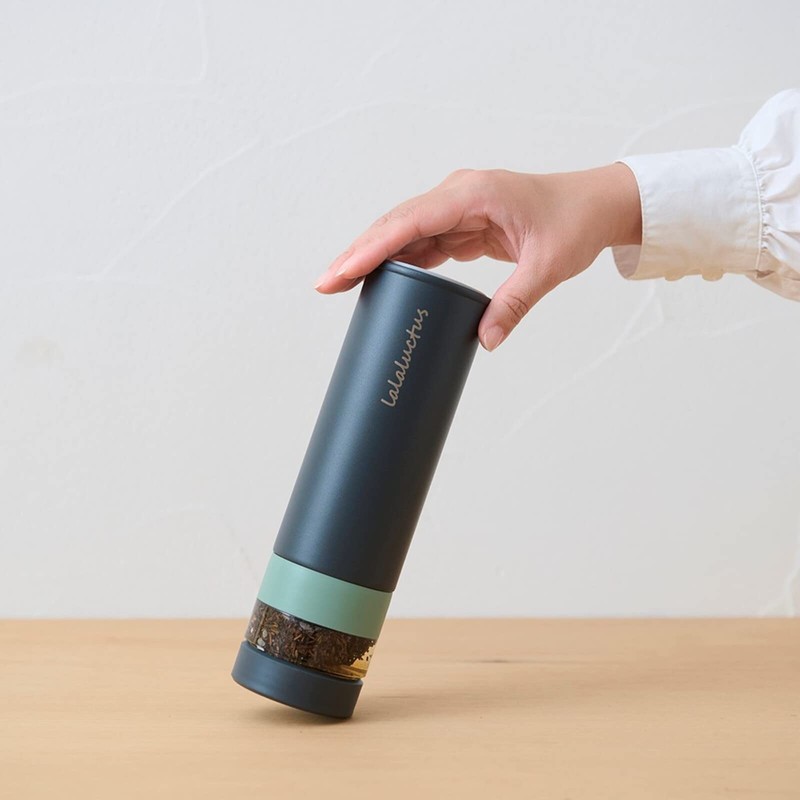Smile LALALUCTUS Tea Bottle with Strainer, Vacuum, Double Wall Structure,