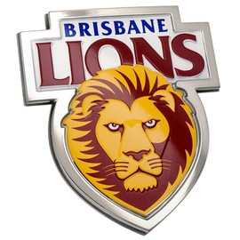 Brisbane Lions AFL 3D Chrome Emblem Badge - for Cars, Bikes, Laptops, Most Things