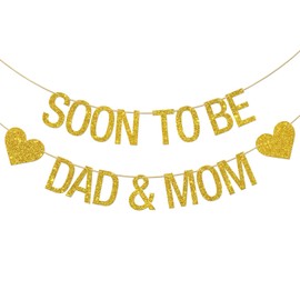 Ambishi Soon To Be Dad & Mom Banner Baby Shower Decorations Supplies for Mother Father Gifts, Gender Reveal Party Boy or Girls