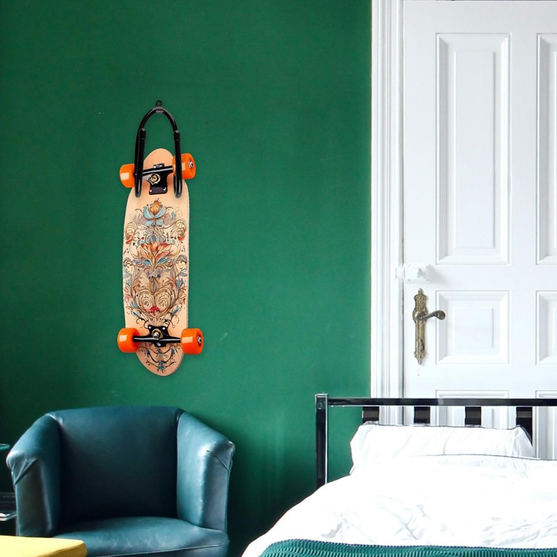 Bojueshaw Multi-Purpose Flexible Hook – Skateboard Wall Mount & Car