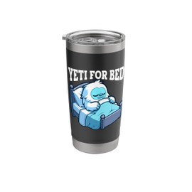 Yeti For Bed Sleeping Sasquatch Abominable Snowman Pajama Stainless Steel Insulated Tumbler